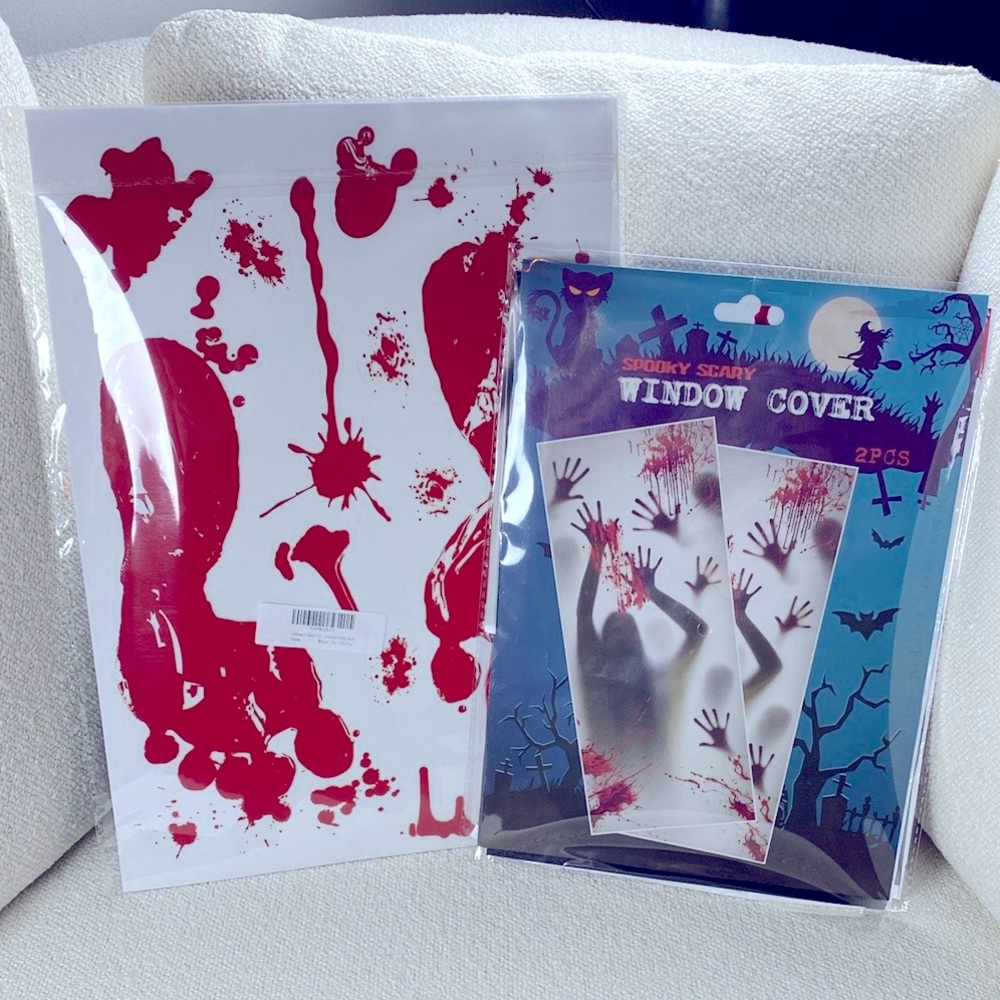 🩷🩵Spooky Bloody Door and Window Covers